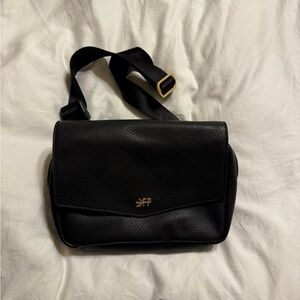 Freshly Picked Black Classic Park Crossbody Bag with Gold Accent